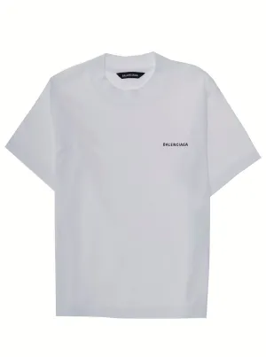 Balenciaga Kids Logo Printed Crewneck T-Shirt