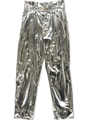 Balmain Kids Button Detail Laminated Pants