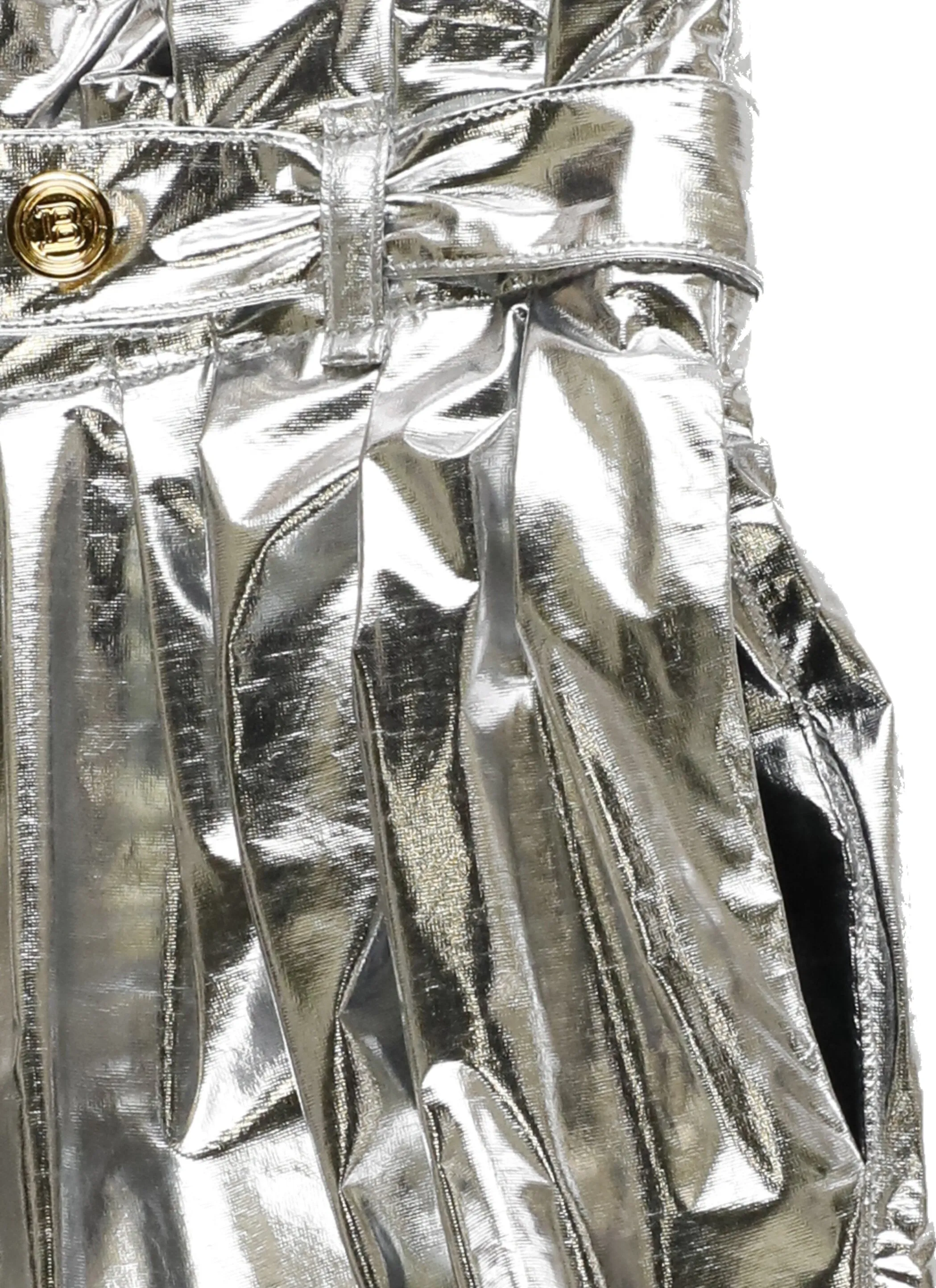 Balmain Kids Button Detail Laminated Pants