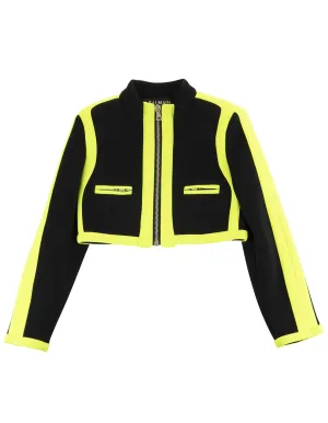 Balmain Kids Contrast-Trim Jacket