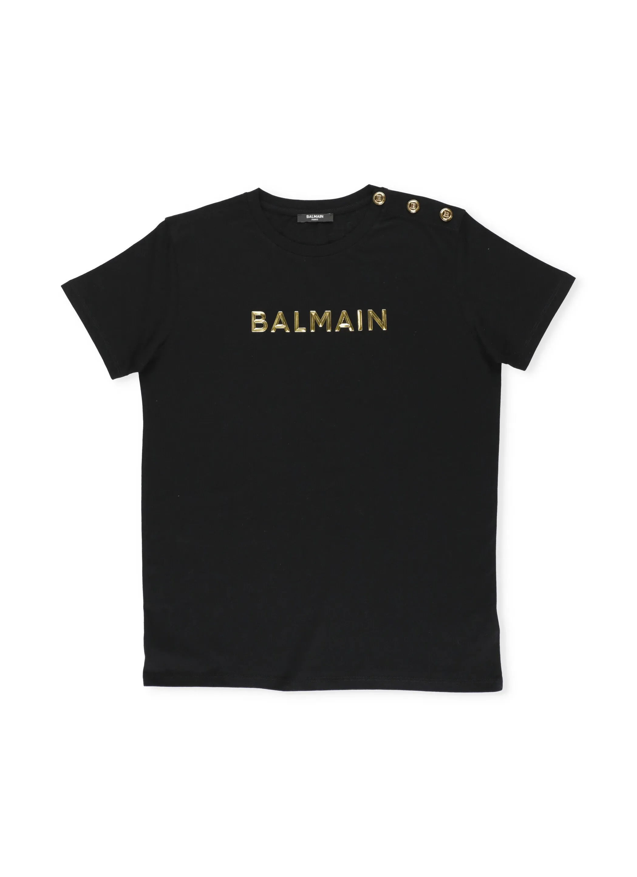 Balmain Kids Logo Detailed Crewneck T-Shirt