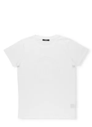 Balmain Kids Logo Embossed T-Shirt
