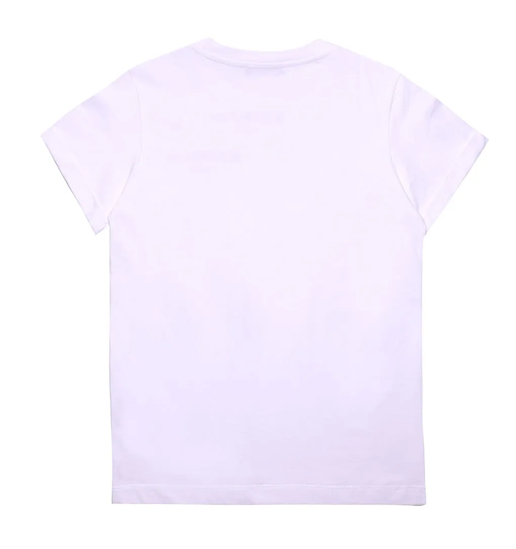 Balmain Kids Logo Embroidered Crewneck T-Shirt