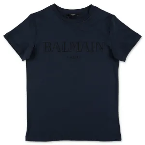 Balmain Kids Logo Print Crewneck T-Shirt