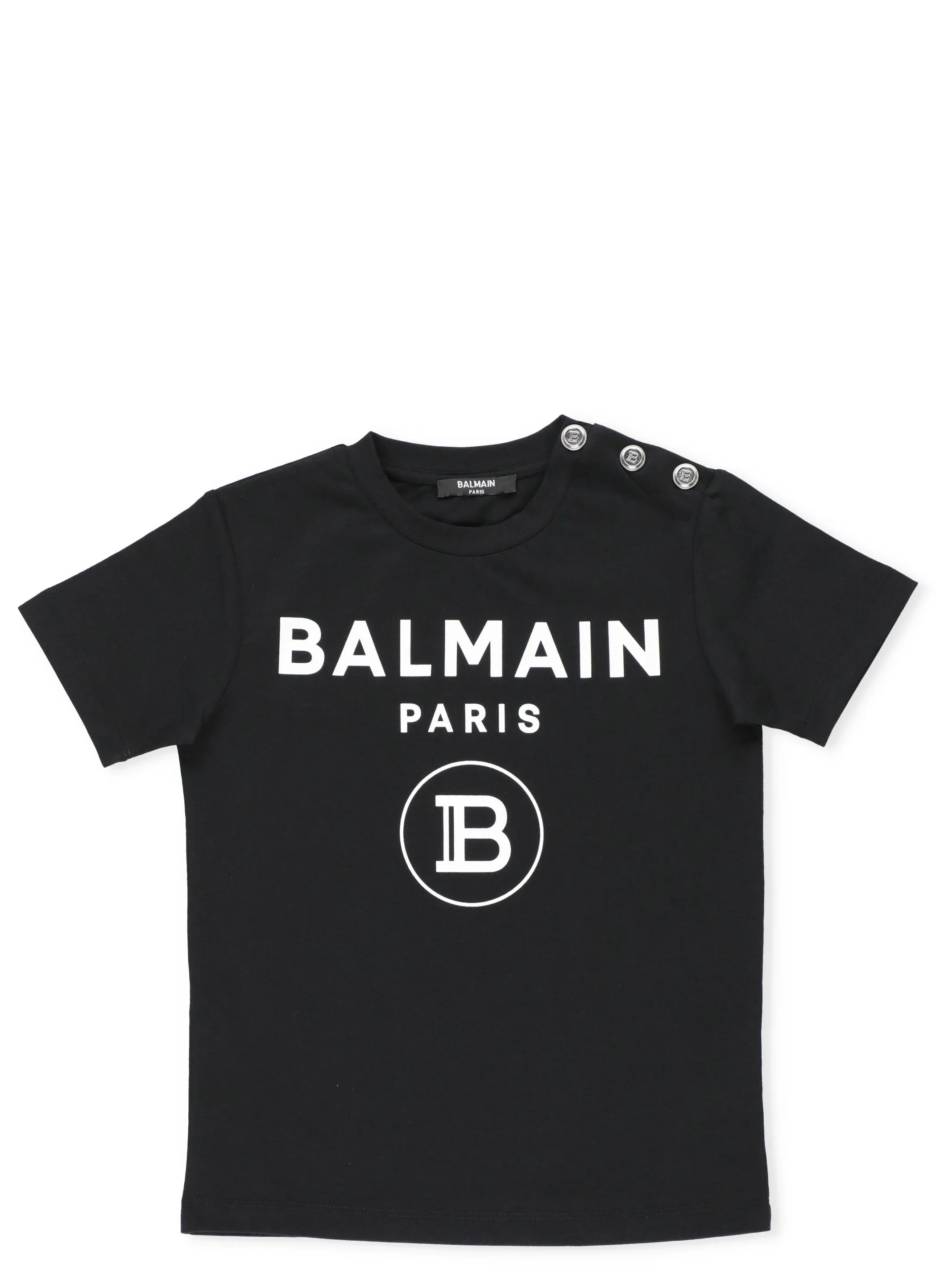 Balmain Kids Logo Print Crewneck T-Shirt