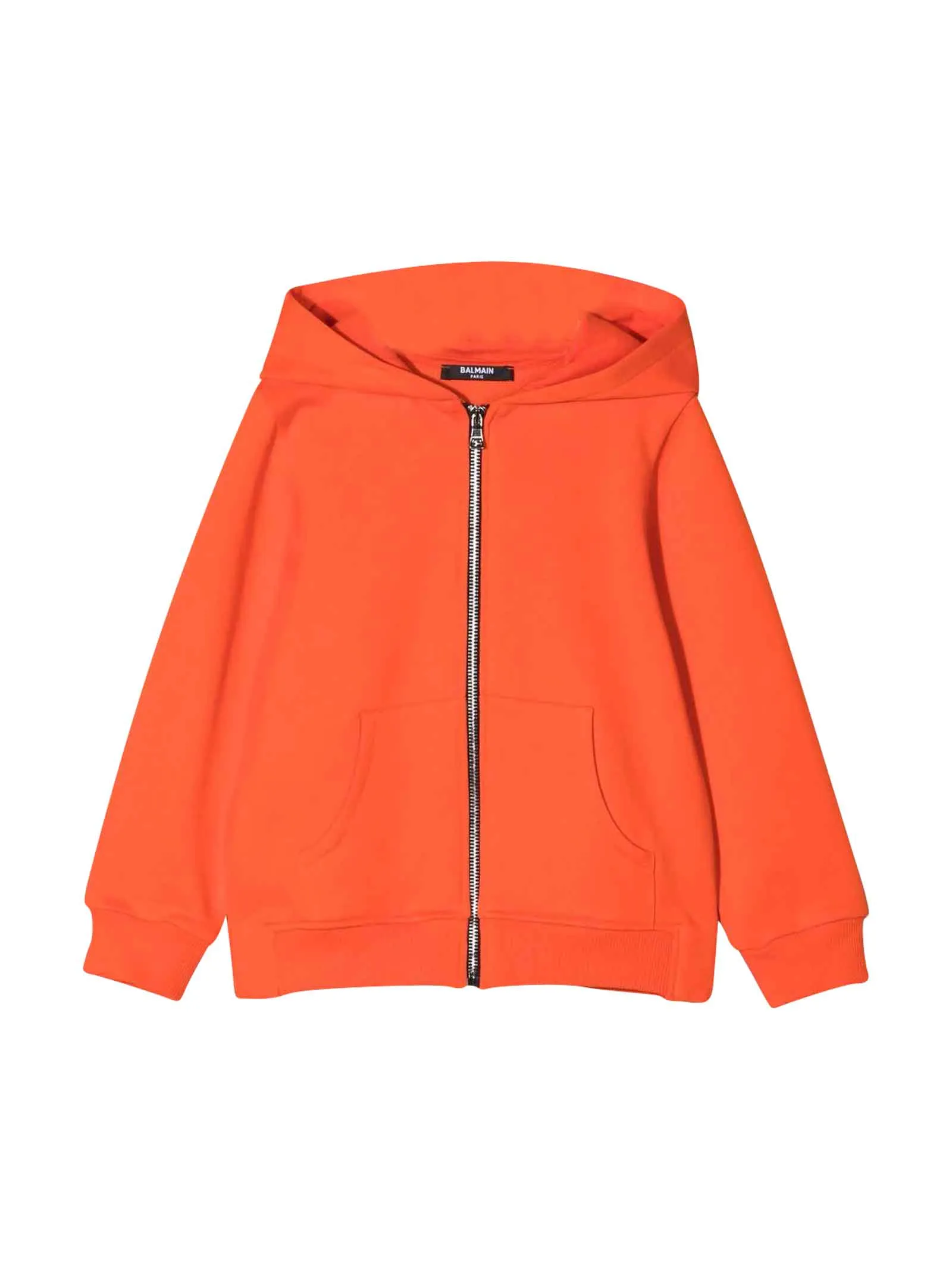 Balmain Kids Logo Print Zip Hoodie