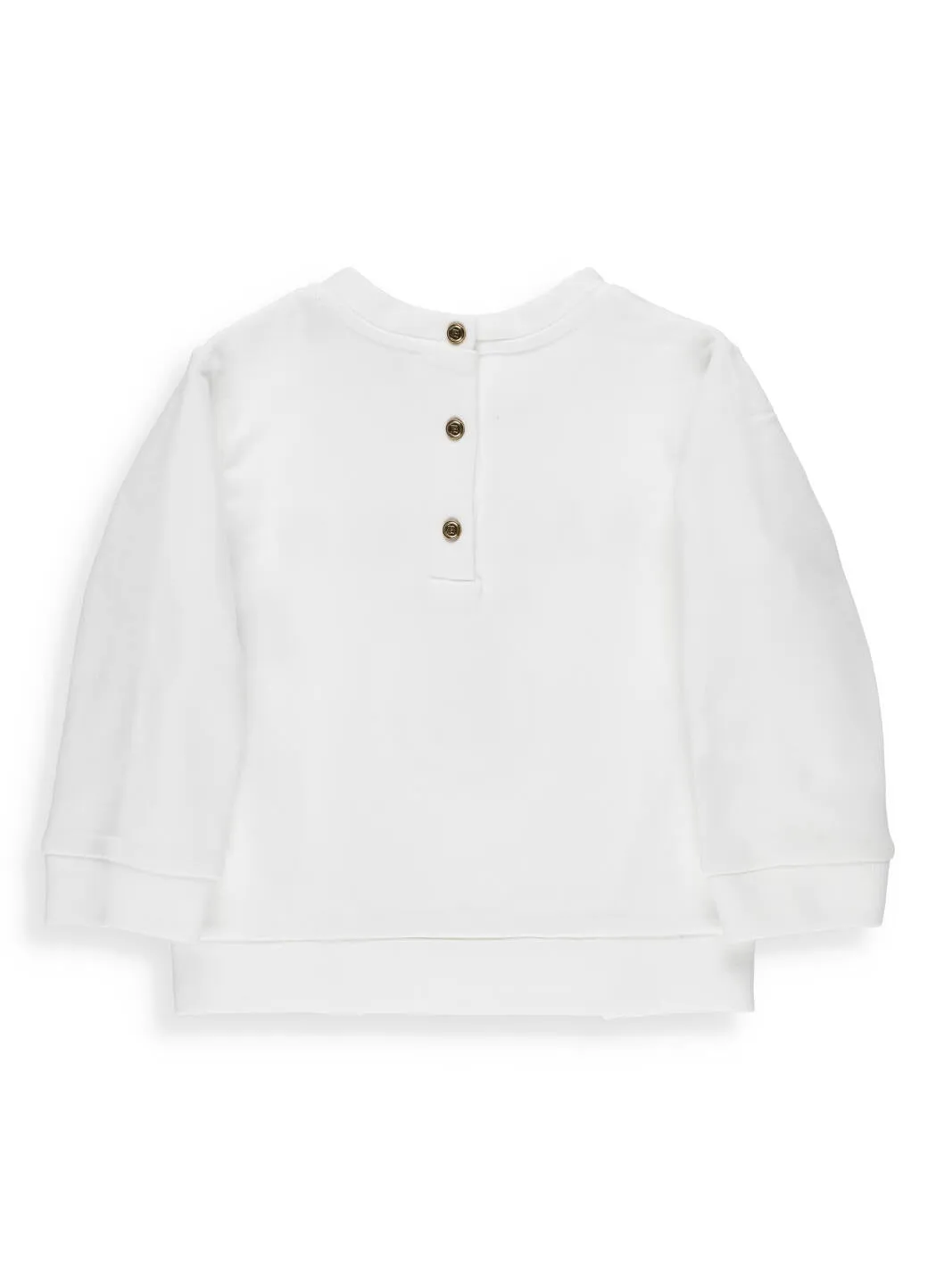 Balmain Kids Logo Printed Button Detail Sweatshirt