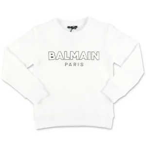 Balmain Kids Logo Printed Crewneck Sweatshirt