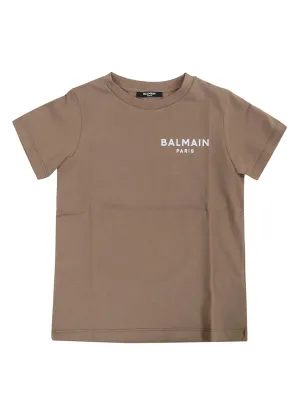 Balmain Kids Logo Printed Crewneck T-Shirt