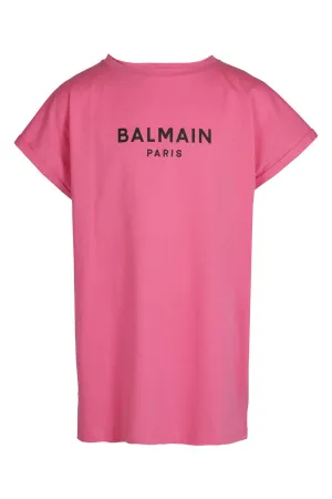 Balmain Kids Logo Printed Crewneck T-Shirt
