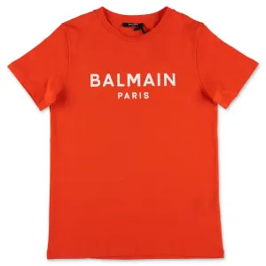 Balmain Kids Logo Printed Crewneck T-Shirt