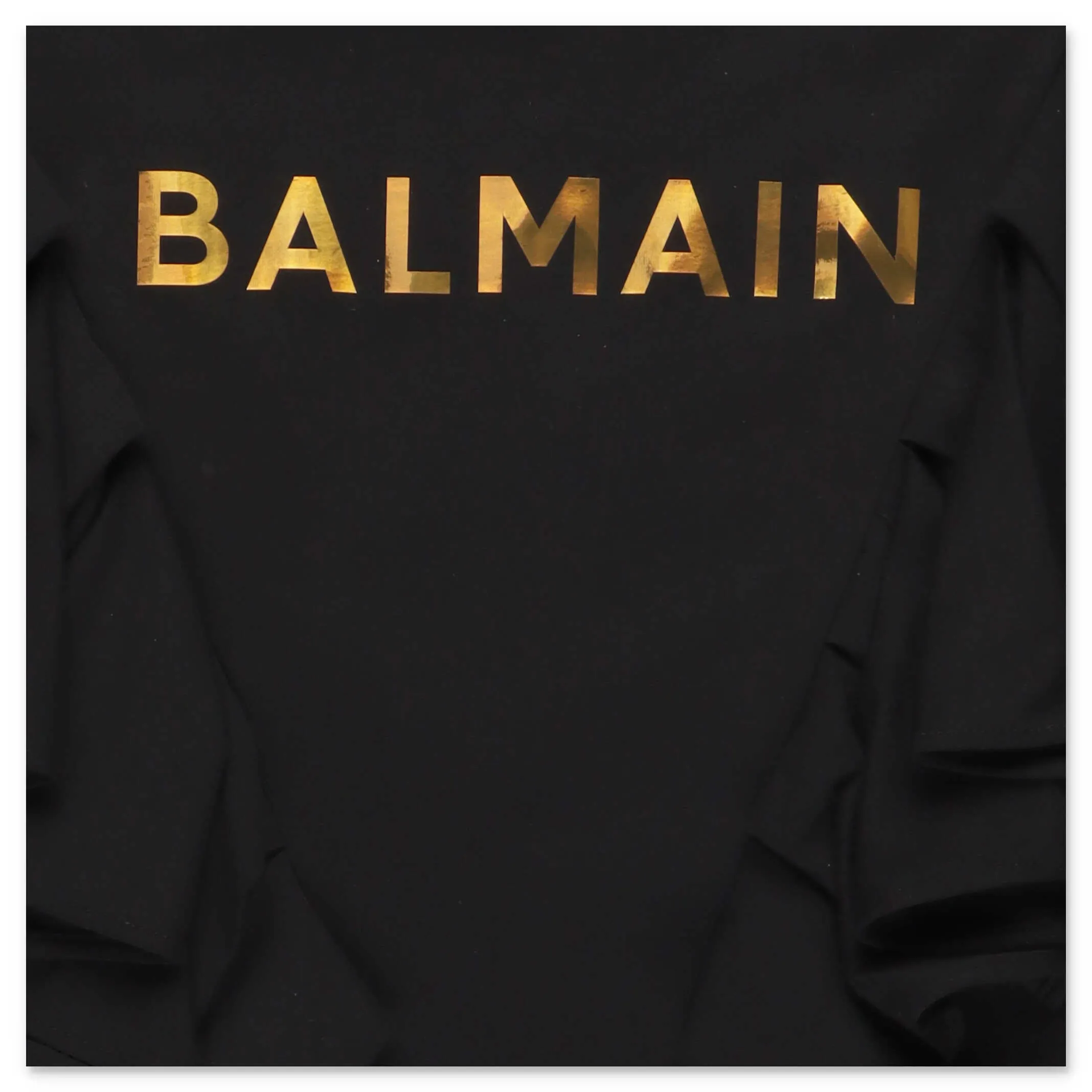 Balmain Kids Logo Printed Ruffled T-Shirt Dress