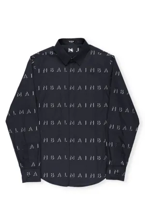 Balmain Kids Logo Printed Shirt