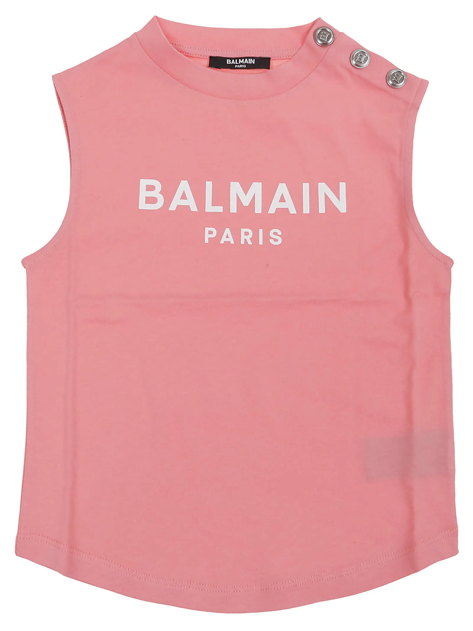 Balmain Kids Logo Printed Sleeveless Top