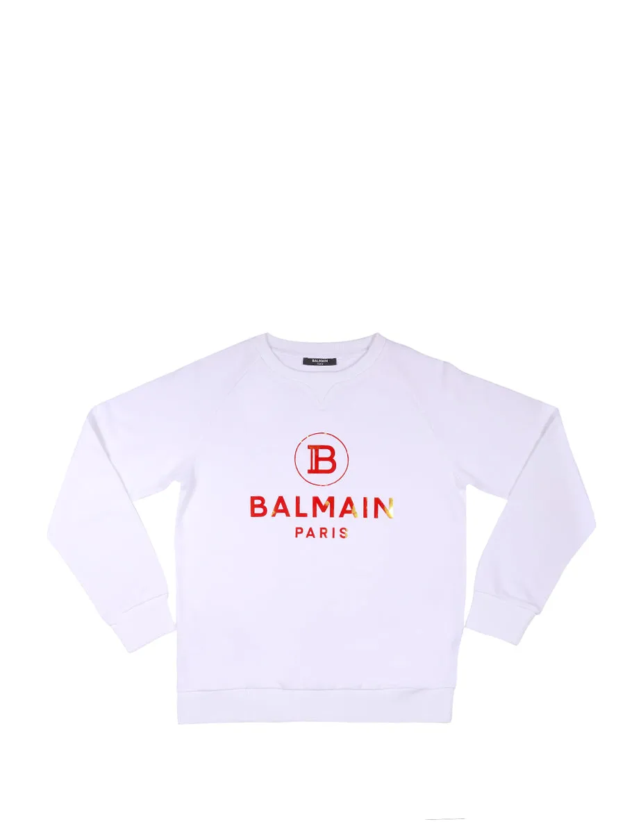 Balmain Kids Logo Printed Sweatshirt
