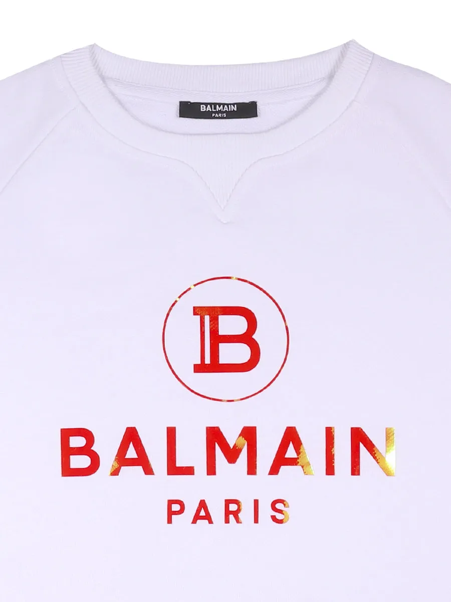 Balmain Kids Logo Printed Sweatshirt
