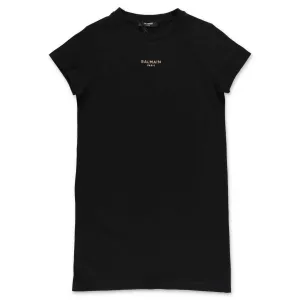 Balmain Kids Logo Printed T-Shirt Dress