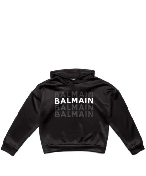 Balmain Kids Multi Logo Hoodie