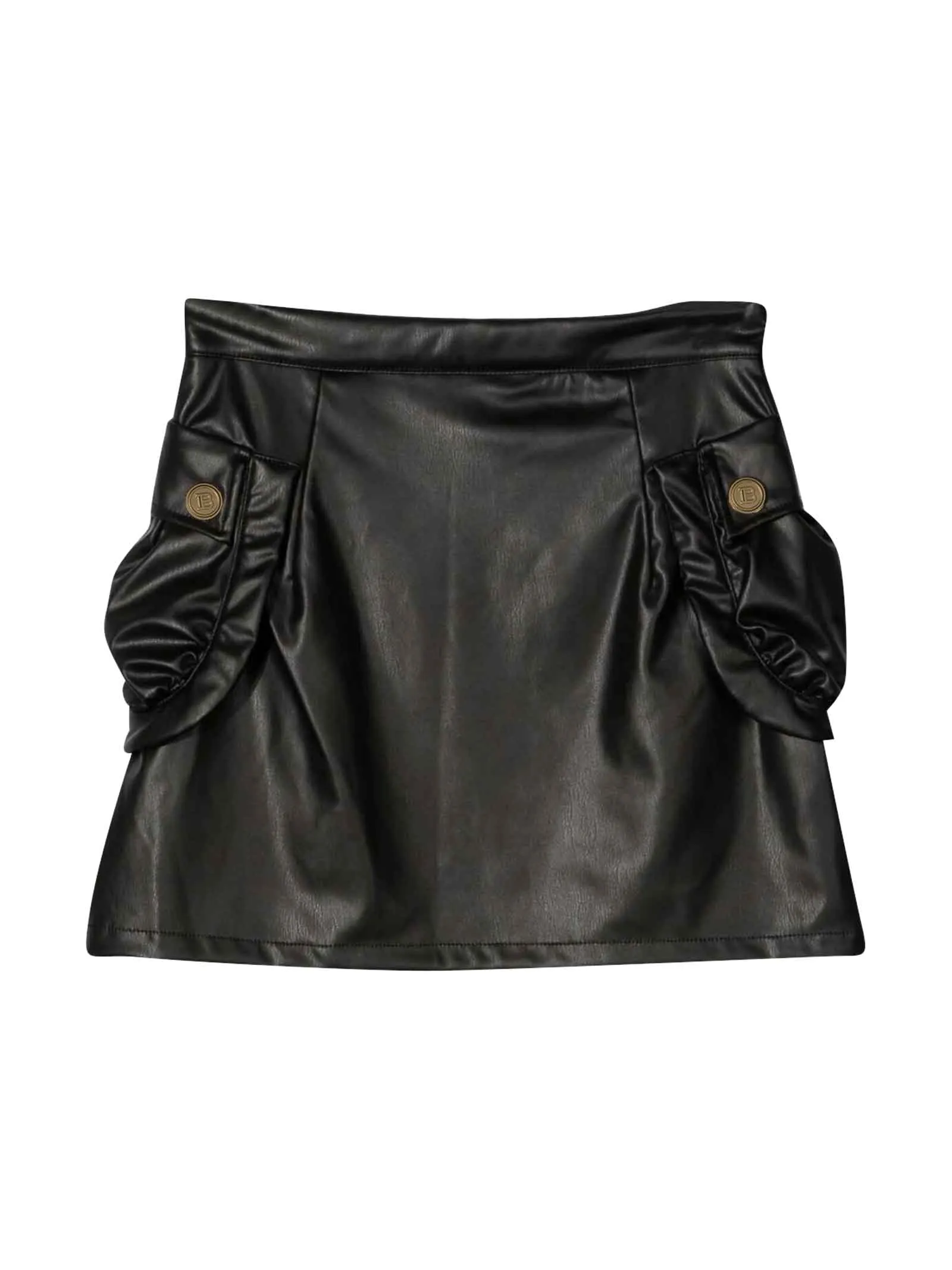 Balmain Kids Side Flap Mini Skirt