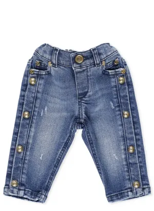 Balmain Kids Stud Embellished Jeans