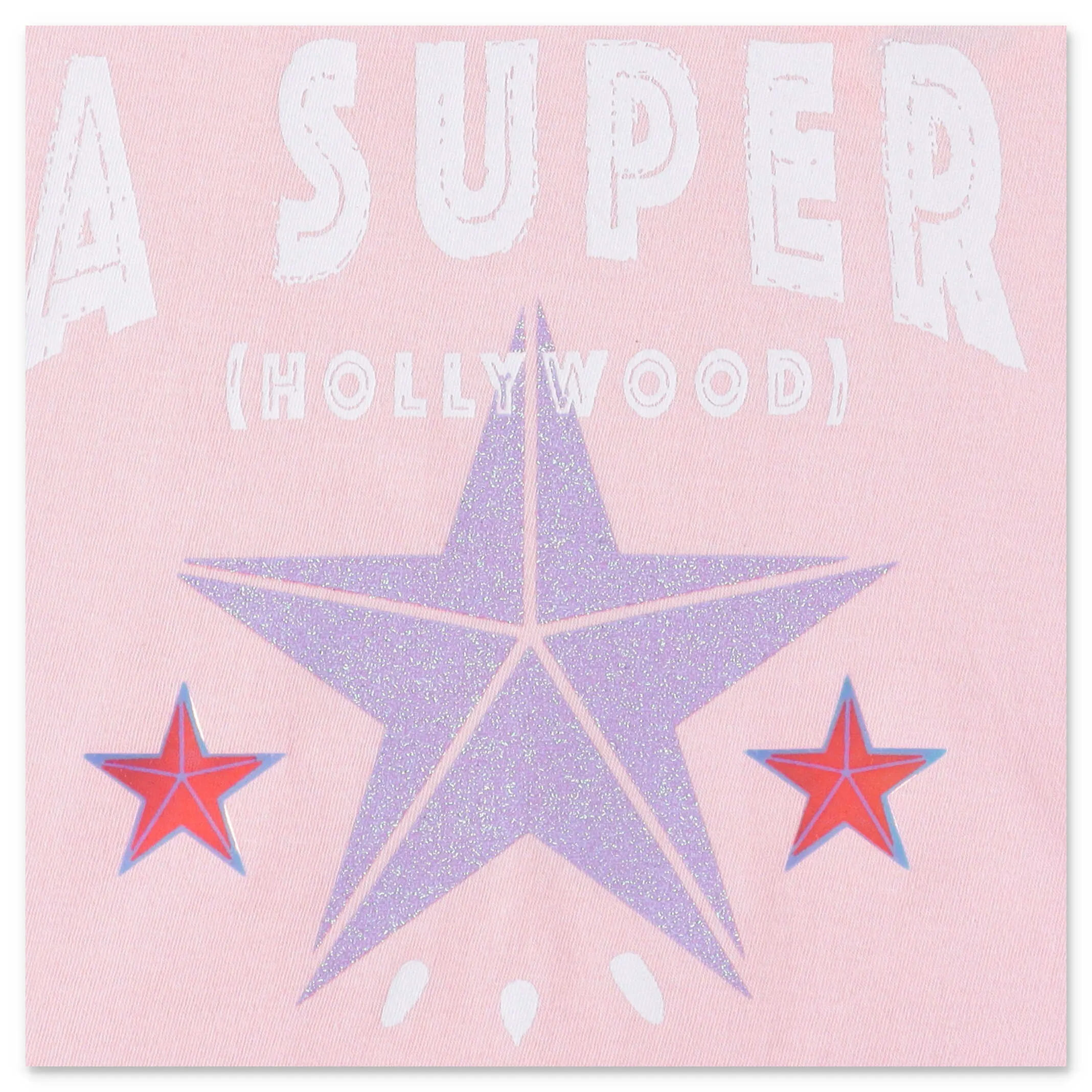 Billieblush Glittered Star Crewneck T-Shirt