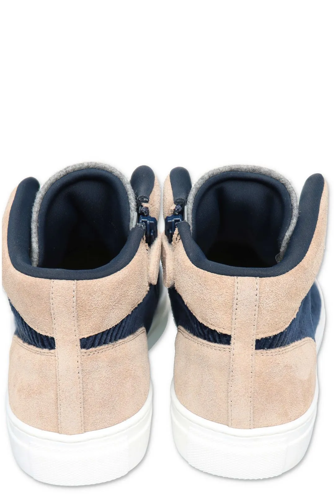 Brunello Cucinelli Kids Colour Block High-Top Sneakers