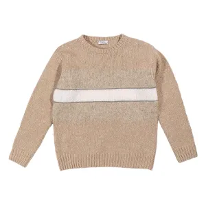 Brunello Cucinelli Kids Contrast Stripe Detail Jumper