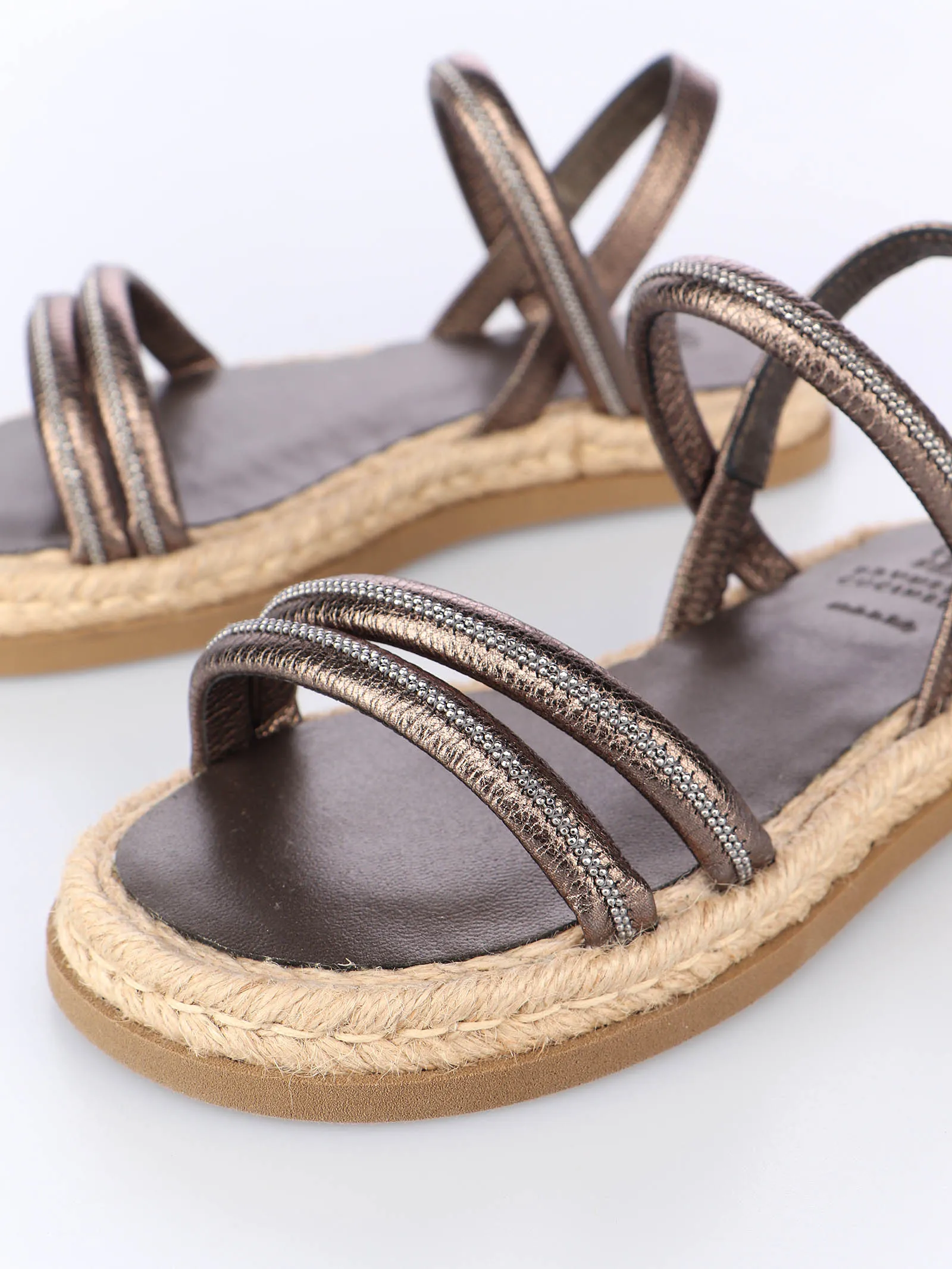 Brunello Cucinelli Kids Strappy Flat Sandals