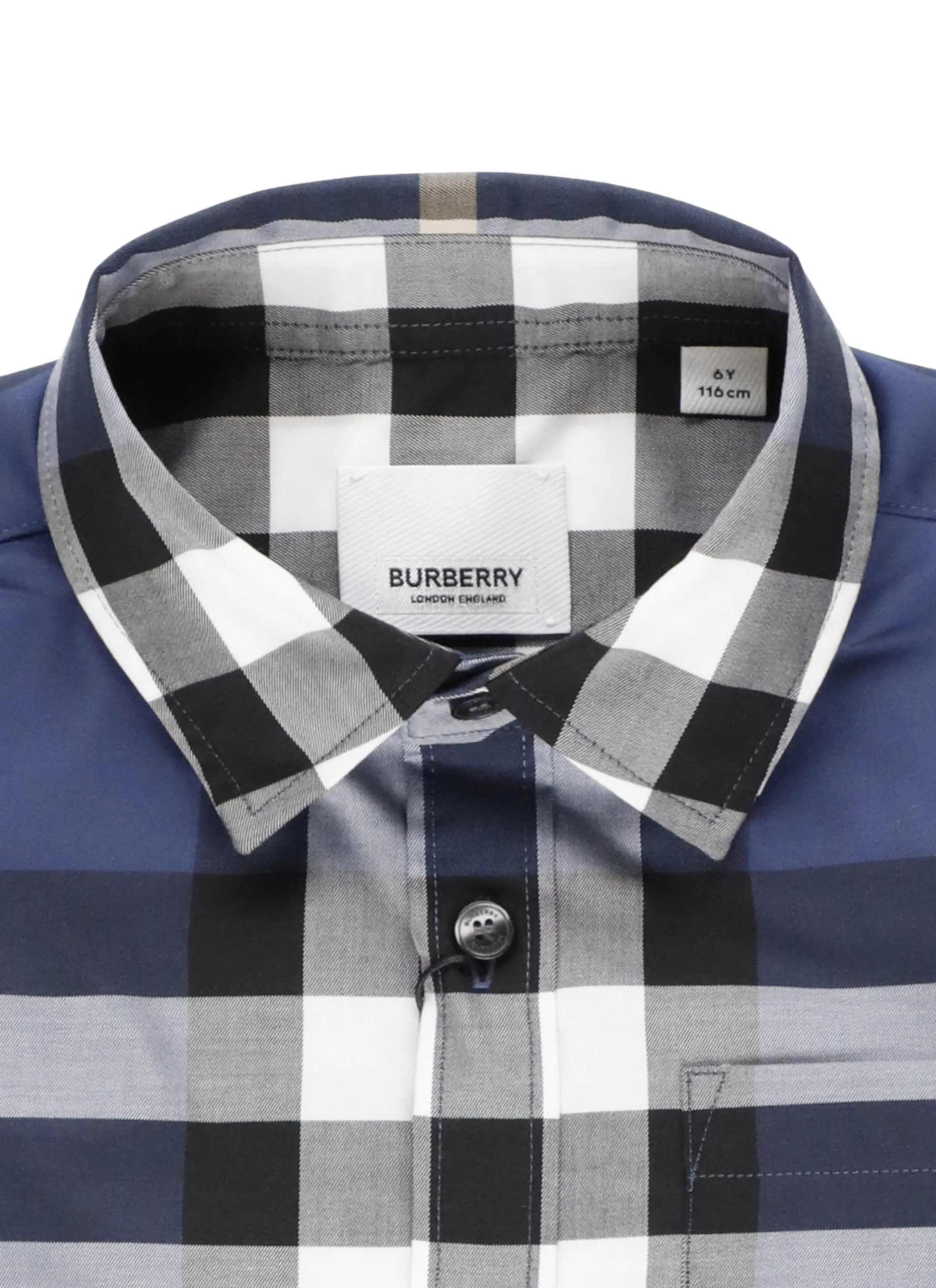 Burberry Kids Check Buttoned Shirt