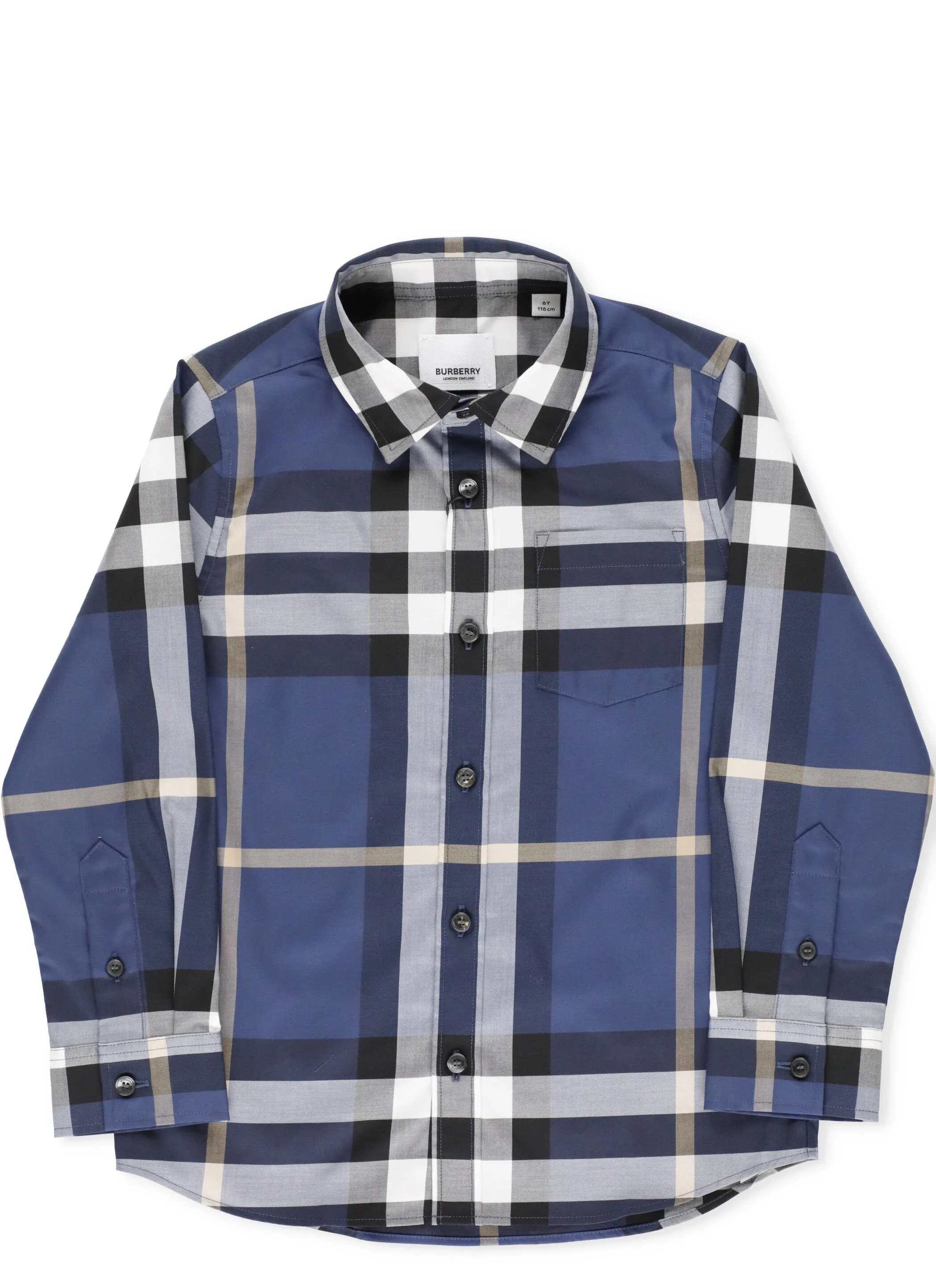 Burberry Kids Check Buttoned Shirt