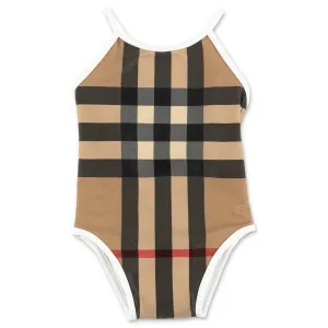 Burberry Kids Check Print Swimsuit
