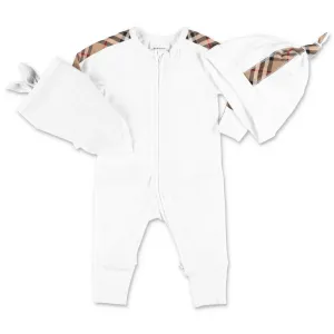 Burberry Kids Check Trim Three-Piece Baby Rompers Set