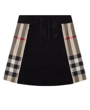 Burberry Kids Checked Drawstring Track Skirt