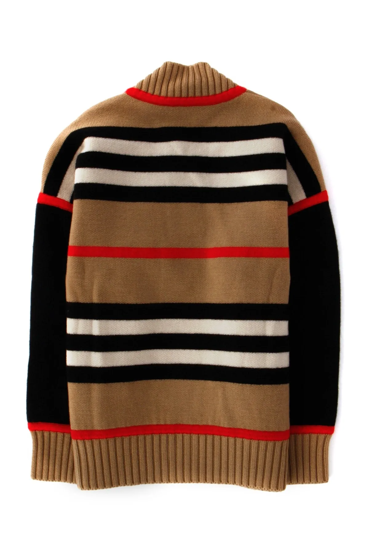 Burberry Kids Icon Stripe Knit Zipped Cardigan