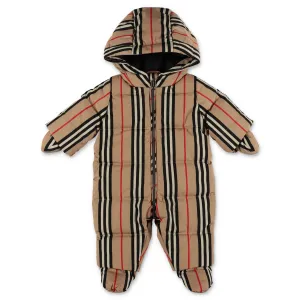 Burberry Kids Icon Stripe Puffer Onesie Set