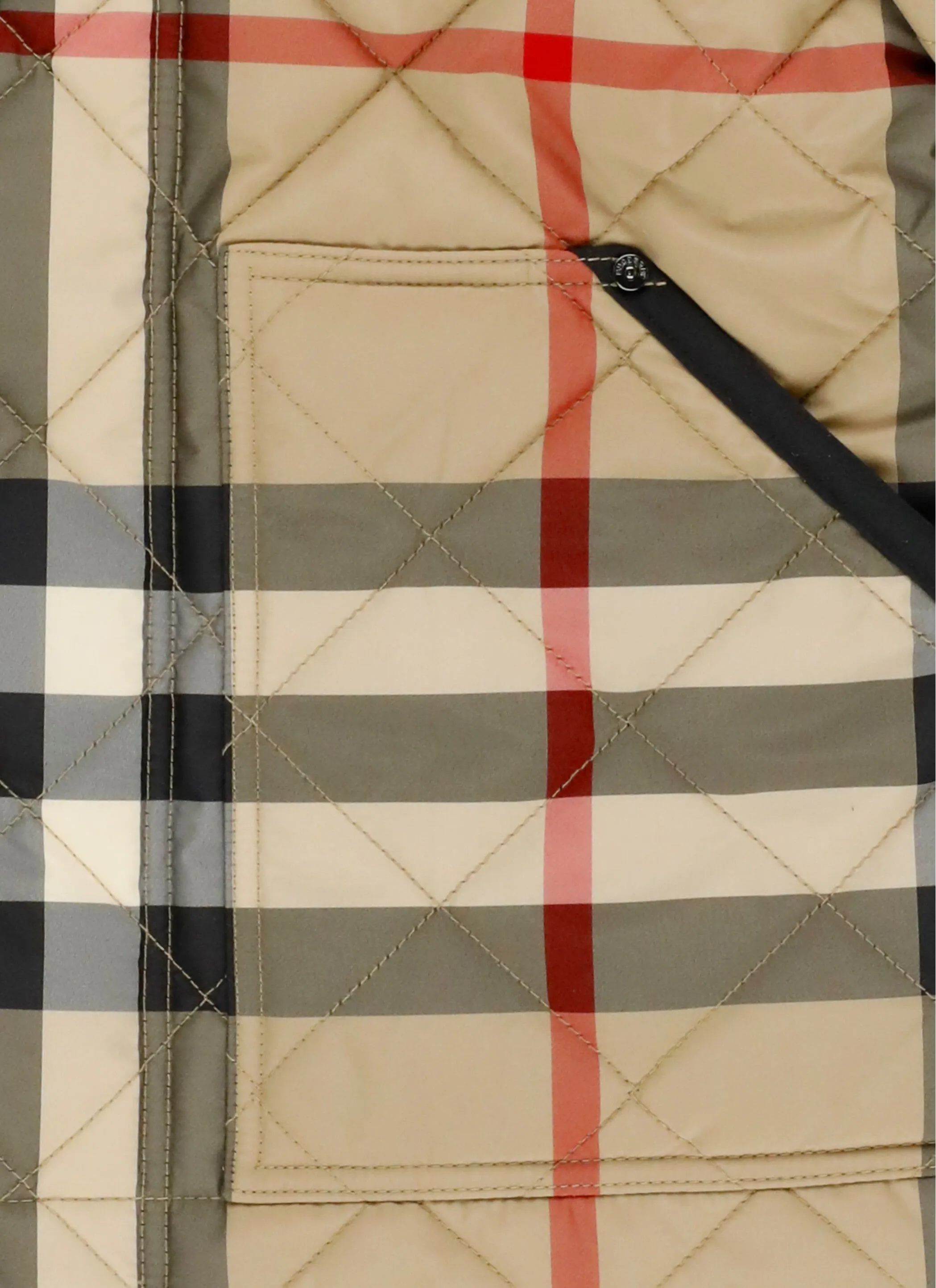 Burberry Kids Logo Applique Check Jacket