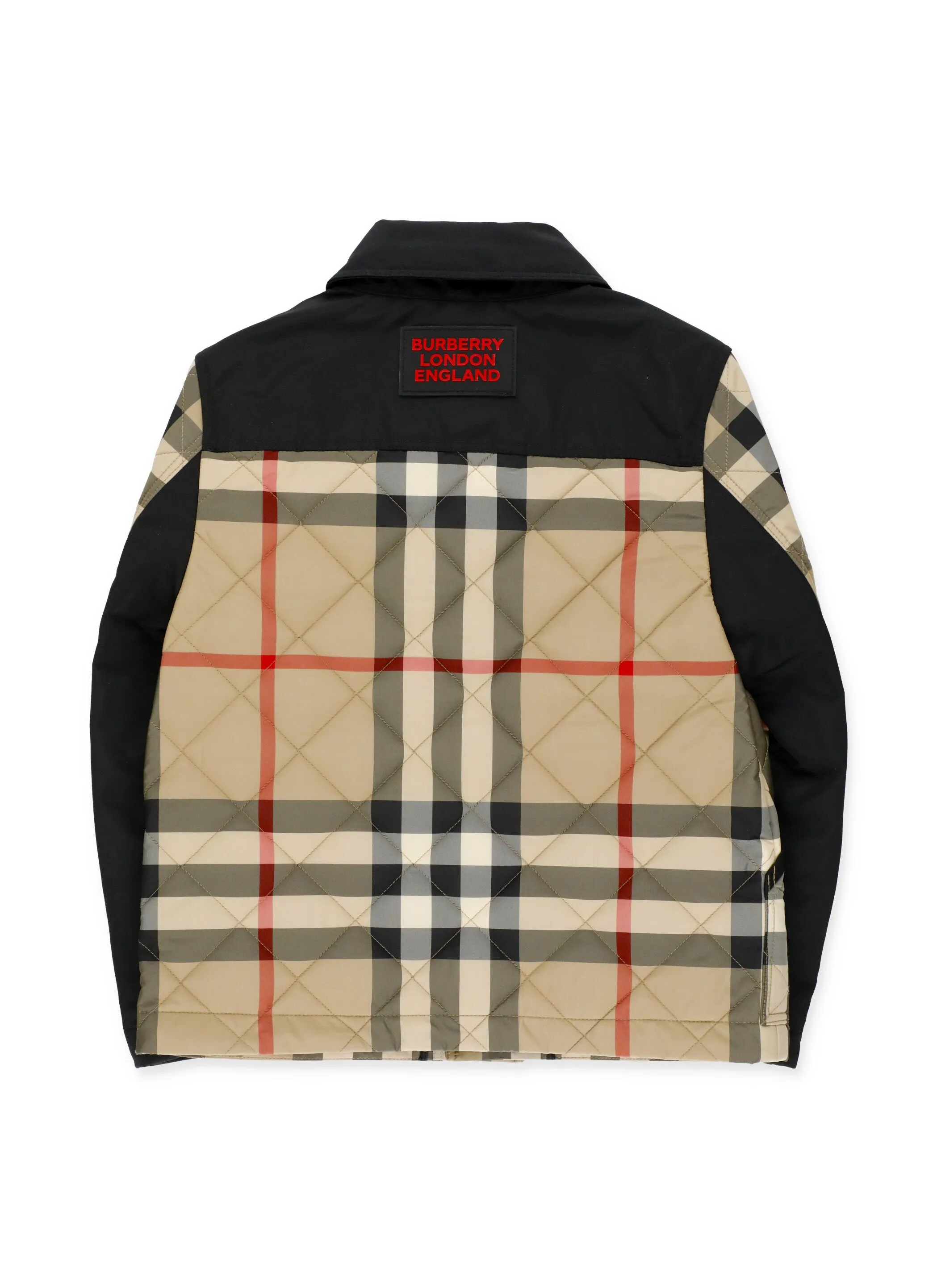 Burberry Kids Logo Applique Check Jacket