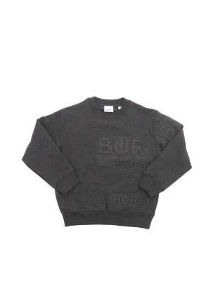 Burberry Kids Logo Embossed Sweatshirt