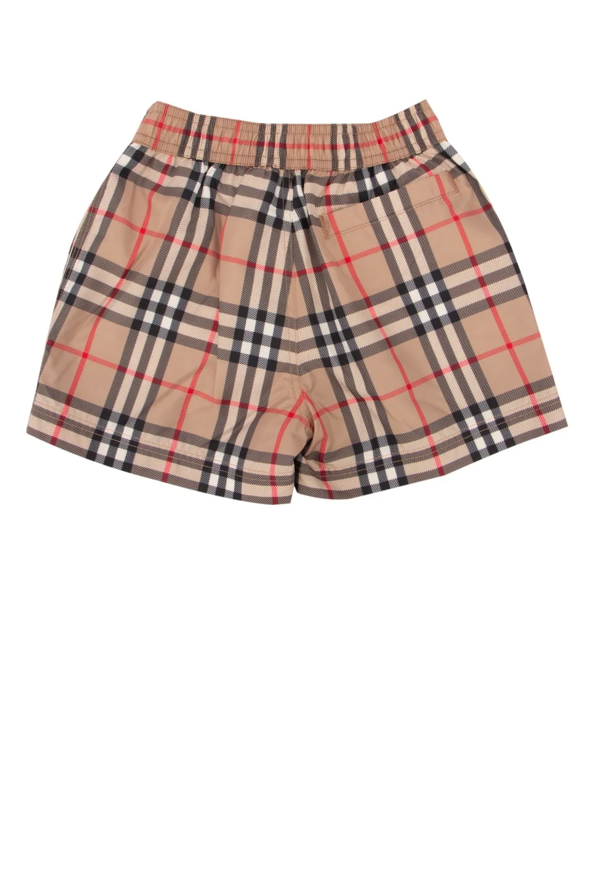 Burberry Kids Logo Patch Vintage Check Swim Shorts