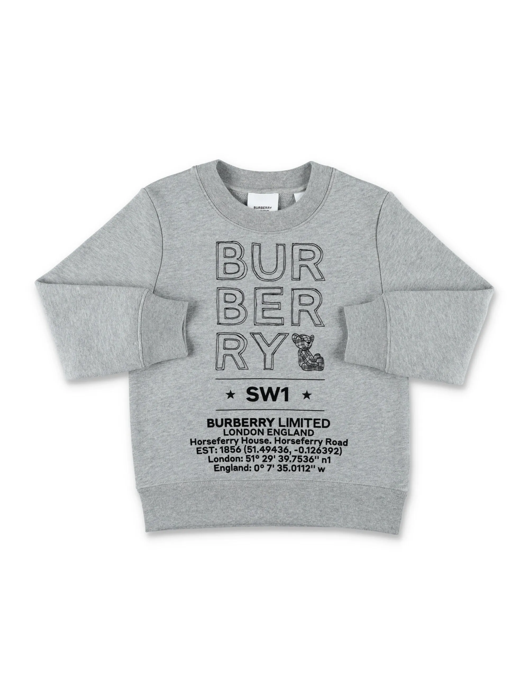 Burberry Kids Logo Printed Crewneck Sweatshirt