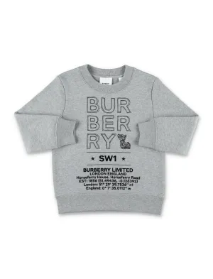 Burberry Kids Logo Printed Crewneck Sweatshirt