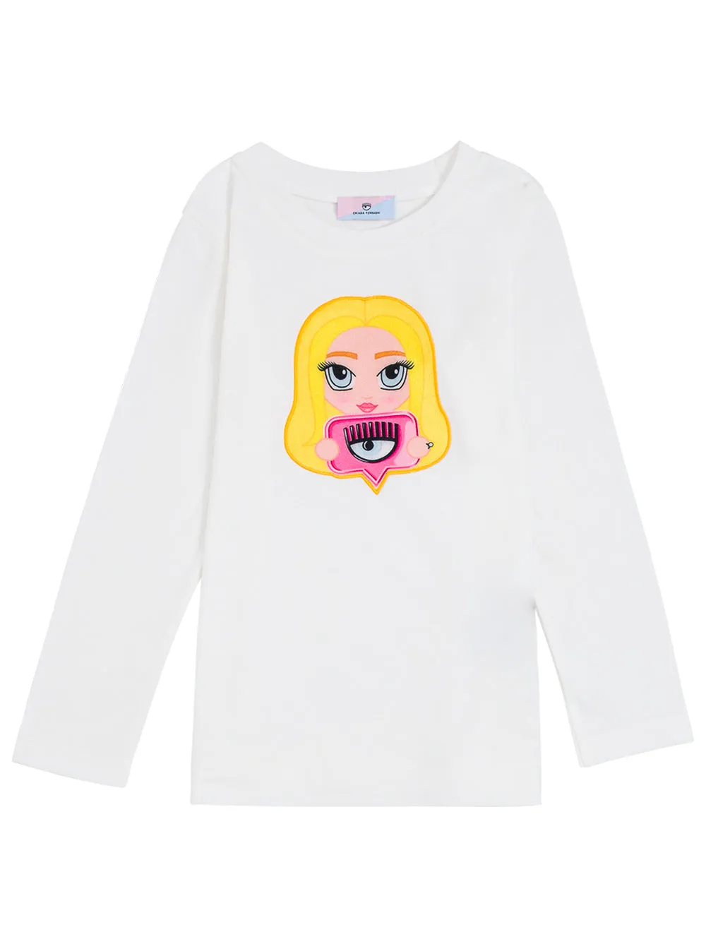 Chiara Ferragni Kids Graphic Patch Long Sleeve T-Shirt