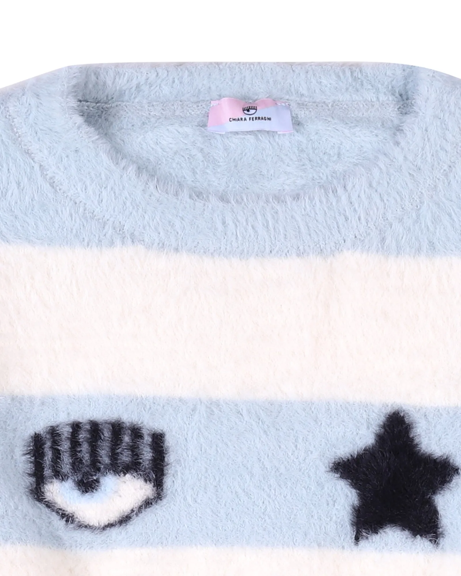 Chiara Ferragni Kids Striped Intarsia Jumper