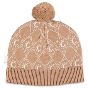 Chlo Kids Allover Logo Pompom Beanie