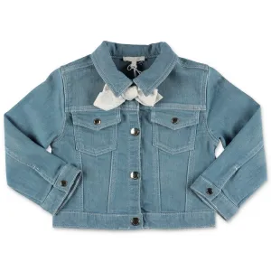 Chlo Kids Bow Detail Denim Jacket