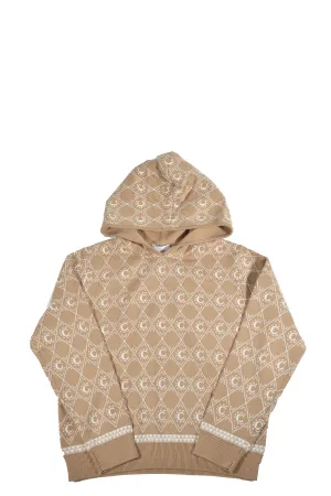Chlo Kids C Intarsia Knitted Hoodie