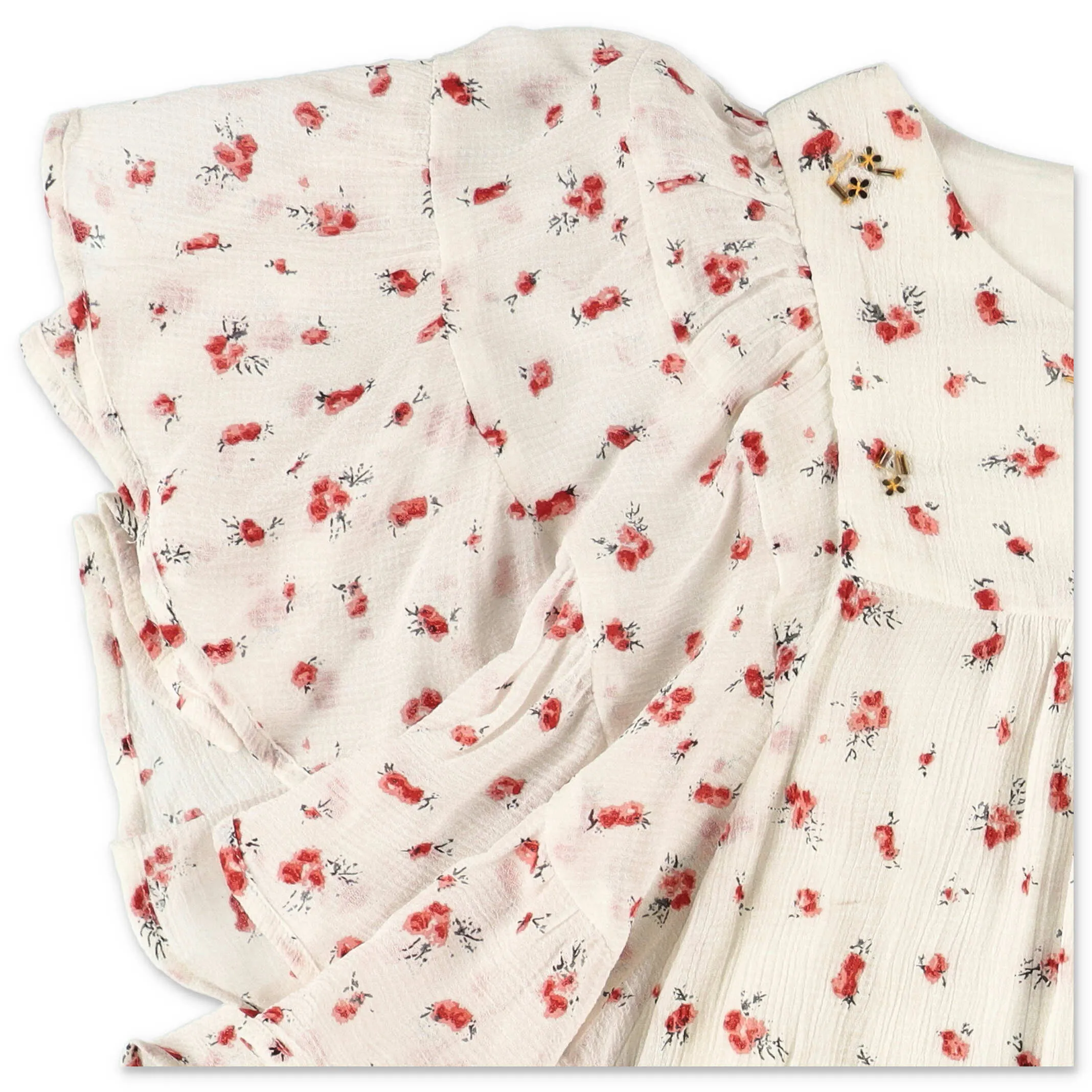 Chlo Kids Floral Printed Ruffled Dress