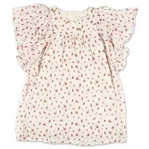Chlo Kids Floral Printed Ruffled Dress