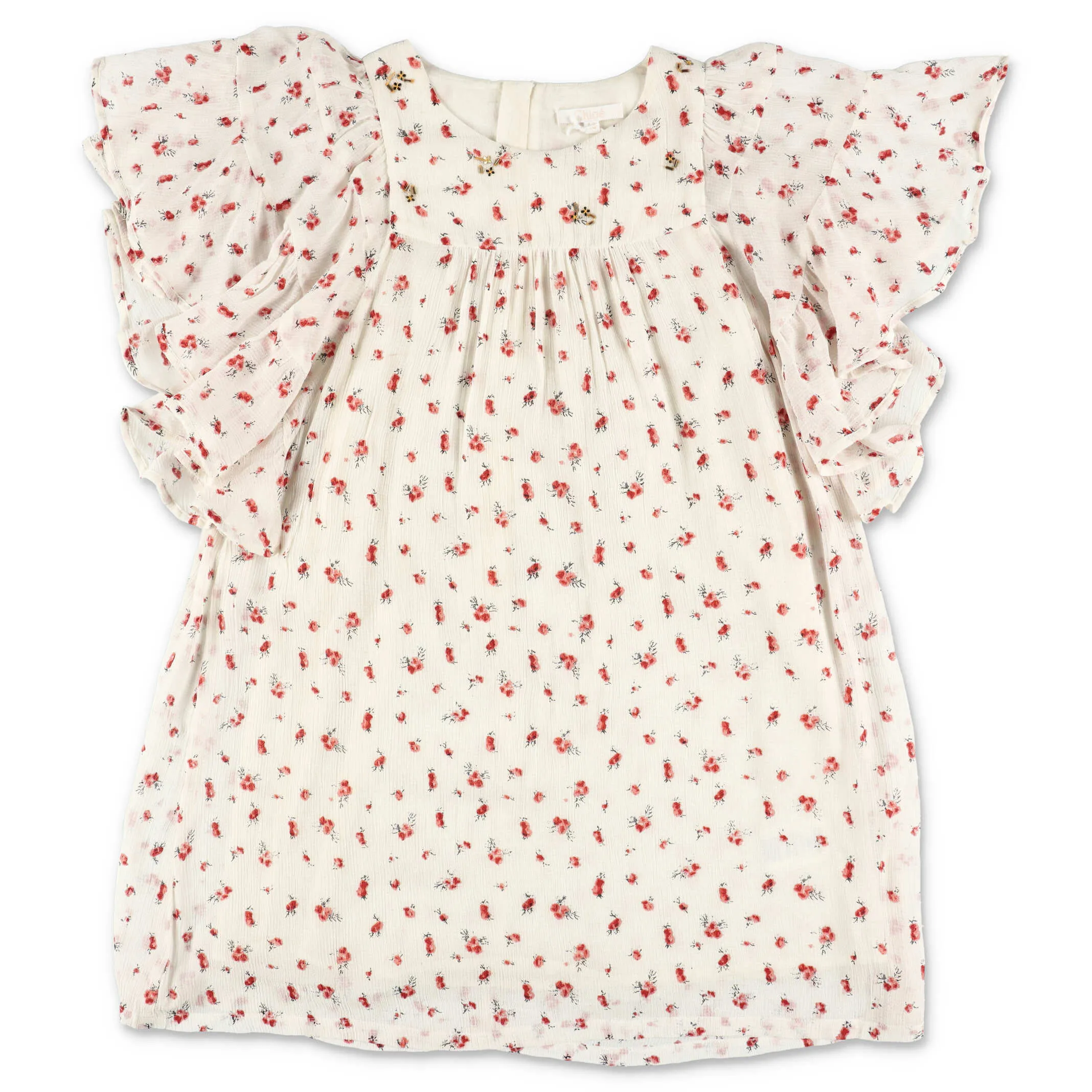 Chlo Kids Floral Printed Ruffled Dress