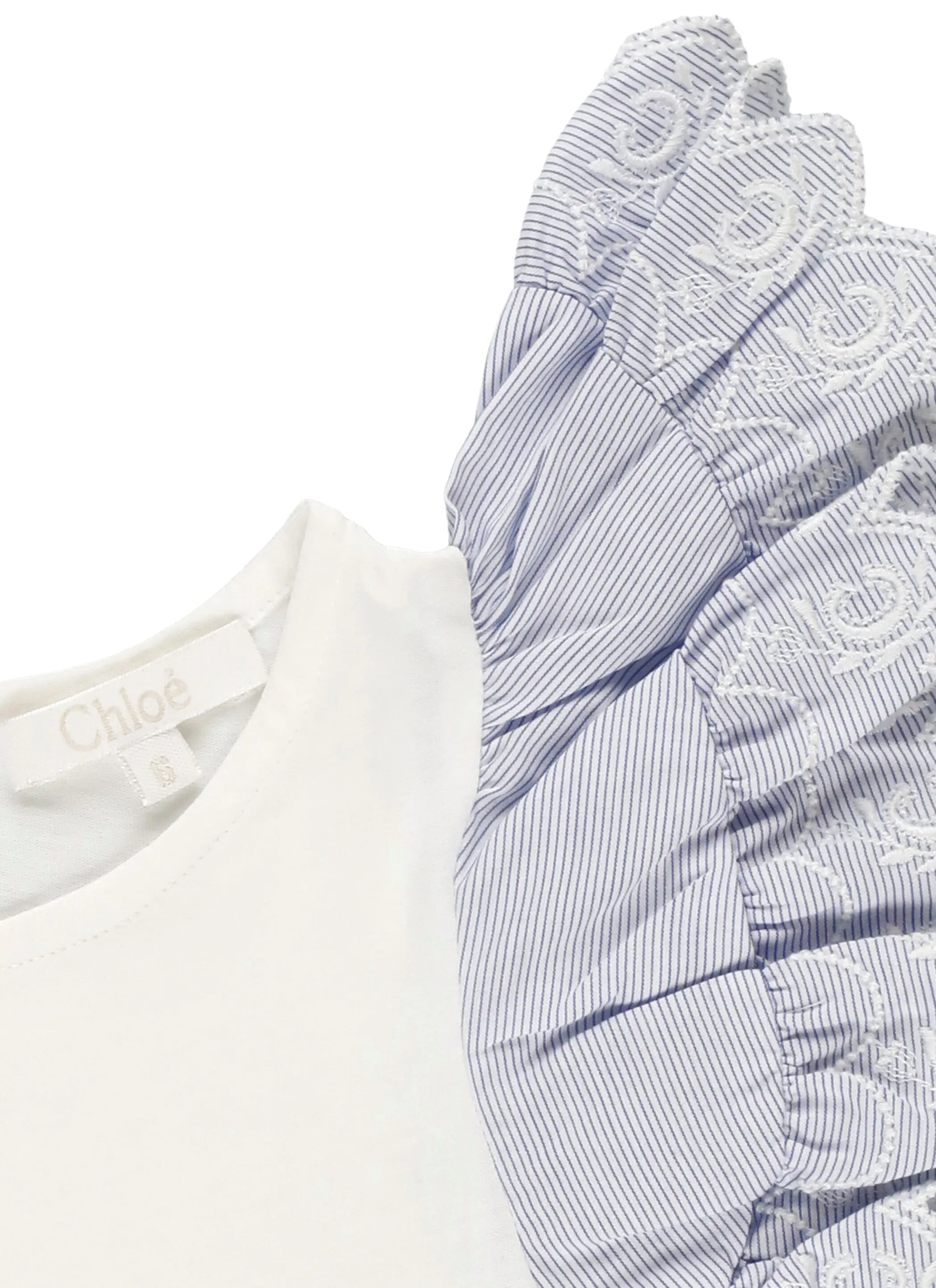 Chlo Kids Keyhole Detailed Ruffled Top